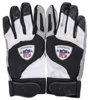 Lawyer Milloy Game Used New England Patriots Gloves (Patriots LOA)